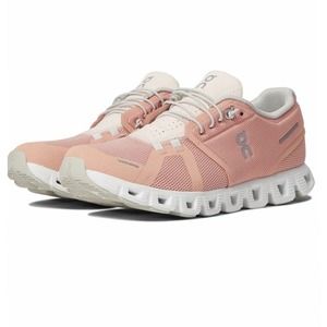 On Cloud 5 Slip On Running Shoes Rose Pink Shell No Laces Size 7 Women's